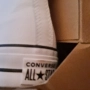 Women Converse бели високи кожени кецове Chuck Taylor All Star Seasonal Leather Lift High Top White, снимка 10