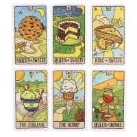 Чаровни и забавни таро карти: Golden Girls Tarot & Food Fortunes Tarot, снимка 6 - Карти за игра - 34167358
