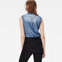 Нова! G-Star Raw Tacoma Straight Sleeveless Shirt WMN S/LESS Дамска Дънкова Риза без Ръкав Размер S, снимка 10 - Ризи - 37822977