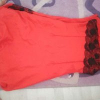 Червена рокля л с етикет, снимка 4 - Рокли - 29339072