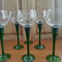 Стъклени чаши ръчна изработка , снимка 1 - Антикварни и старинни предмети - 37624799