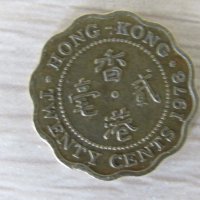  Хонг Конг- 20 цента, 1987 г. - 235D, снимка 2 - Нумизматика и бонистика - 30138146
