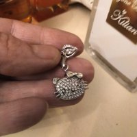 Сребърна висулка със сваровски, снимка 3 - Колиета, медальони, синджири - 44373773