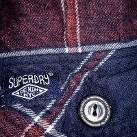 SuperDry, Оригинална Зимна Мъжка Риза, Размер М. Код 1888, снимка 7 - Ризи - 38135226