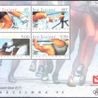 Чист блок Спорт Олимпийски игри Барселона 1992 от Нова Зеландия, снимка 1 - Филателия - 37122702