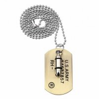 Верига Медальон Dog Tag Куршум военни приятна идентификация, снимка 7 - Колиета, медальони, синджири - 36634529