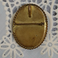 Винтидж брошка камея, снимка 4 - Антикварни и старинни предмети - 44624040