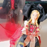 ретро Етно кукли мъж и жена Alsace Франция с опаковка, снимка 5 - Колекции - 34516443