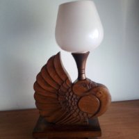 Пуяк/пуйка лампа, дърво, ретро, снимка 1 - Антикварни и старинни предмети - 44319778