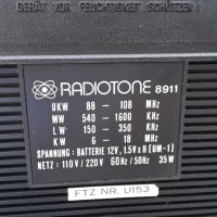 Радиокасетофон Radiotone 8911, снимка 5 - Радиокасетофони, транзистори - 37921320