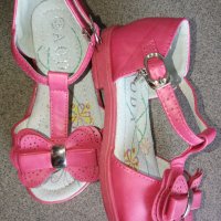 Детски сандали, розов цвят номер 25,стелка от естествена кожа, леки и удобни, снимка 2 - Детски сандали и чехли - 37212750