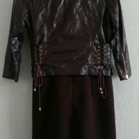 Стилна рокля/ сукман в цвят бургунди, снимка 9 - Рокли - 30213356