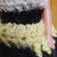 Разкошна плетена рокля за барби 2 + подарък кукла, снимка 6 - Кукли - 34103040
