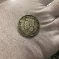 Сребърна монета обединено кралство ½ крона, 1940 г, снимка 5 - Нумизматика и бонистика - 40503584