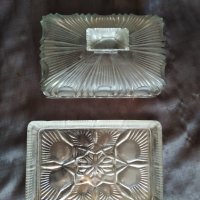 стара кристална купа за масло арт деко, снимка 3 - Антикварни и старинни предмети - 29291648