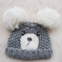 Зимна шапка за бебе 0-3 месеца, снимка 4 - Други - 38990380