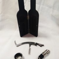 Комплект от 3 аксесоара за вино - във форма на бутилка., снимка 3 - Подаръци за мъже - 31787139
