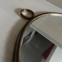 Старо огледало от месинг тежко, снимка 3 - Антикварни и старинни предмети - 42901182