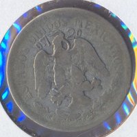 Мексико 50 сентавос 1921 година, сребро 8 гр., 720 проба, снимка 2 - Нумизматика и бонистика - 30150827