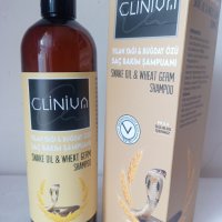 CLINIVA COSMETICS Шампоан със змийско масло и екстракт от пшеница за бърз растеж и мазна коса , снимка 1 - Продукти за коса - 44390896
