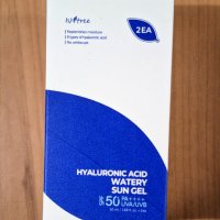Комплект от 2 броя Isntree Hyaluronic Acid Watery Sun Gel SPF50+PA++++, снимка 2 - Козметика за лице - 42499156