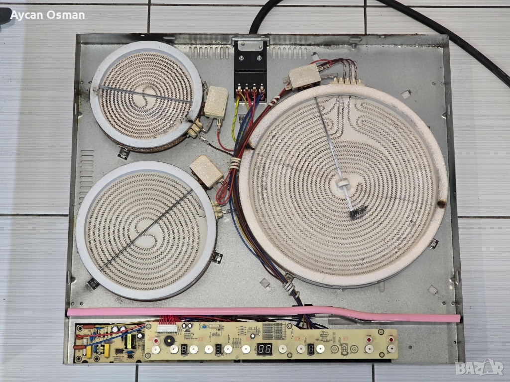 Керамичен плот за вграждане – за части (нагреватели Yueka + платки + окабеляване), снимка 1