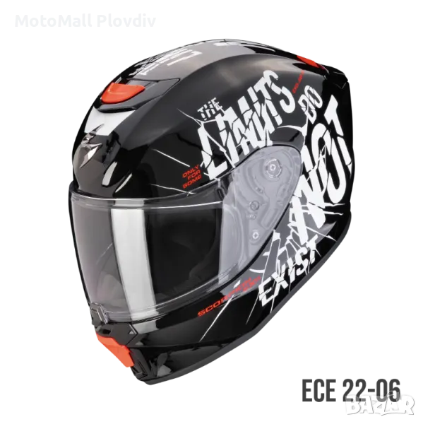 ДЕТСКА Каска SCORPION EXO-JNR AIR BOUM Black-White, снимка 1