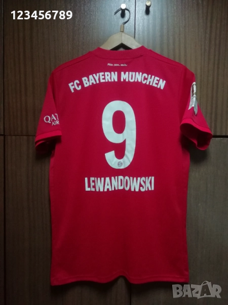 Bayern Munich Lewandowski Adidas оригинална тениска фланелка Байерн Мюнхен Левандовски размер L, снимка 1