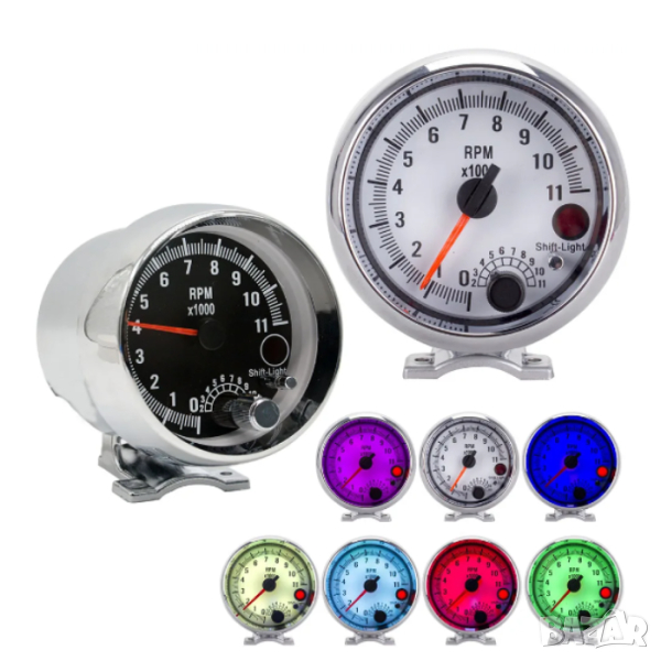Оборотомер с шифт лампа 7 цветен, снимка 1