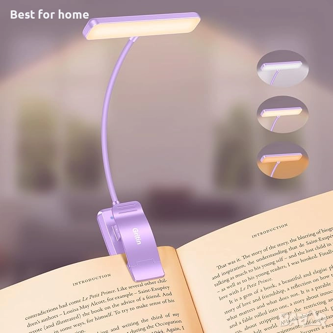 Gritin 19 LED акумулаторна лампа за книги за четене в леглото , снимка 1