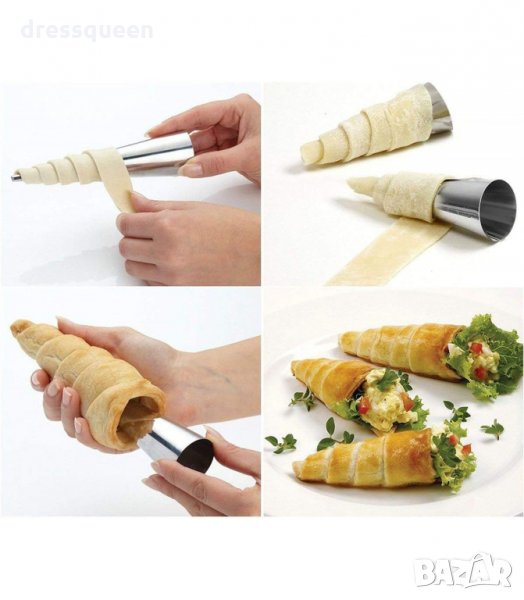 3134 МЕТАЛНИ ФУНИЙКИ ЗА СЛАДКИ С КРЕМ К-Т 16 БР., снимка 1