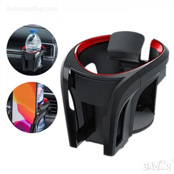 Комбинирана поатавка за чаша или телефон Automat, Посатвка 2 в 1, Черен, снимка 1