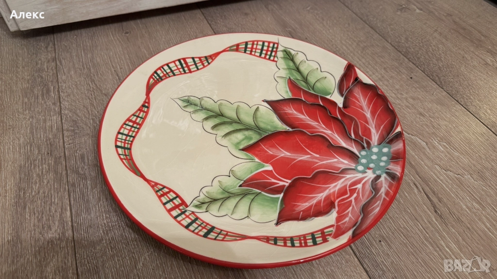 Голяма тортена коледна чиния, 33см Germany, снимка 1