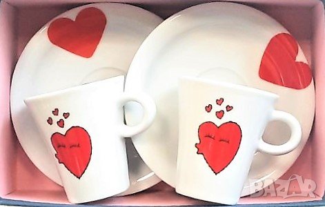 Чаши за кафе със сърца, снимка 1