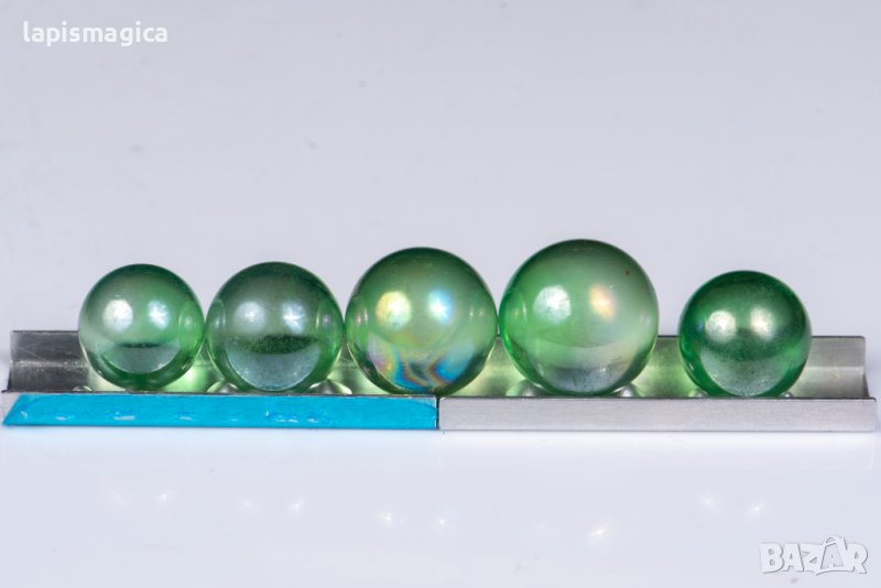 Сфера от зелен аура кварц - цена за 1 брой, снимка 1