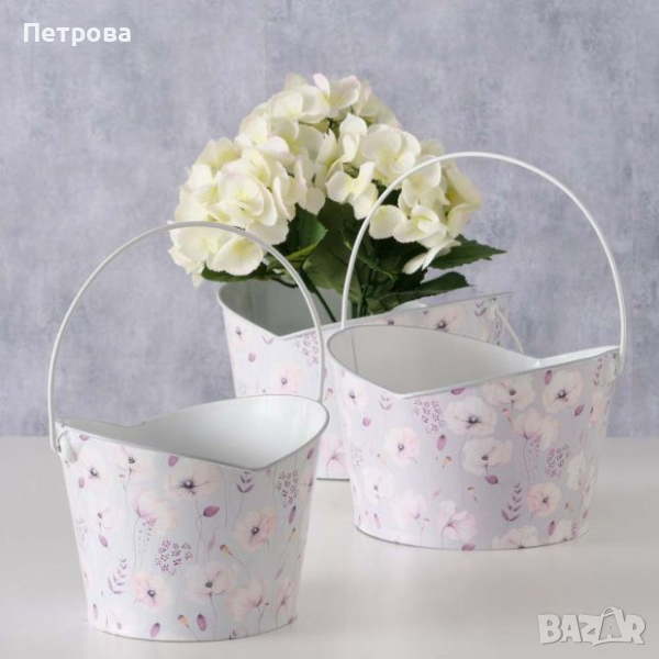 Метална кашпа-три размера/кашпа/саксия, снимка 1