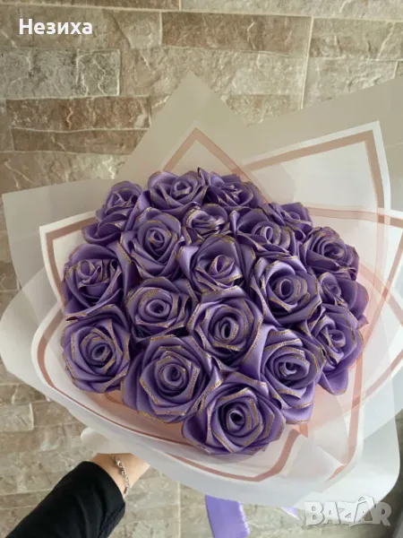 Букети от сатенени рози ., снимка 1