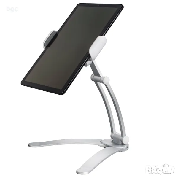 4-в-1 Стенна+Настолна Стойка за таблети от 7-15" Hama, Алуминиева, Сребрист Регулируема Ергономична , снимка 1
