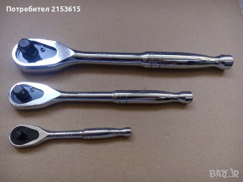 SATA сата 1/4 3/8 1/2 3 броя тресчотки 120 зъба комплект полирани ...