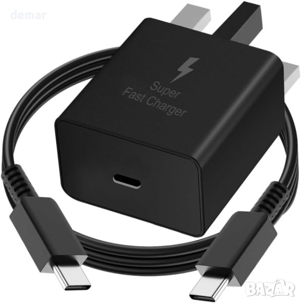 Зарядно устройство Samsung 25W за Samsung Galaxy S22 S21 S20 S10 S9 S8 25W, USB C, снимка 1
