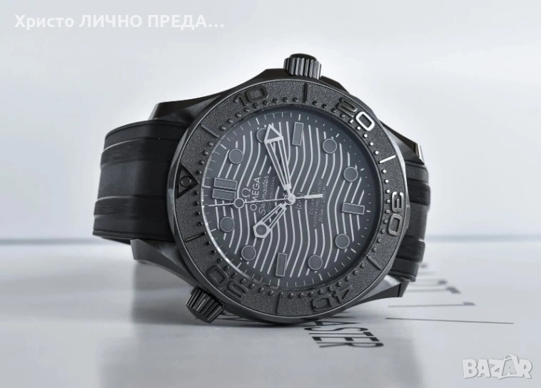 Януари промоция! Мъжки механичен часовник Omega Seamaster Diver 300M Black Black, снимка 1
