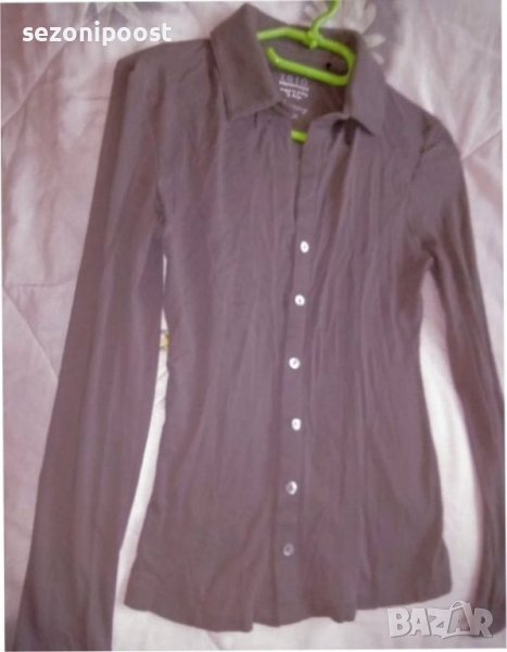 🌼Дамска сива Есенна риза "ZERO" с дълъг ръкав и седефени копчета-С,М,Л🌼, снимка 1