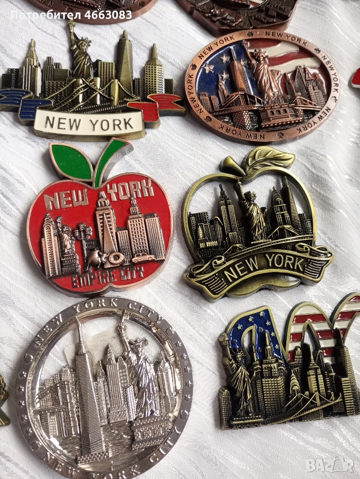 Магнити за хладилник. Метални. От НЮ ЙОРК , снимка 1