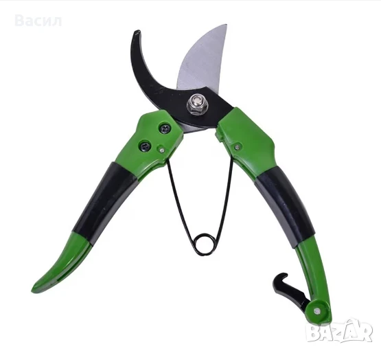 Градинска ножица от метал и пластмаса с дръжка срещу хлъзгане и дължина 20 см, снимка 1