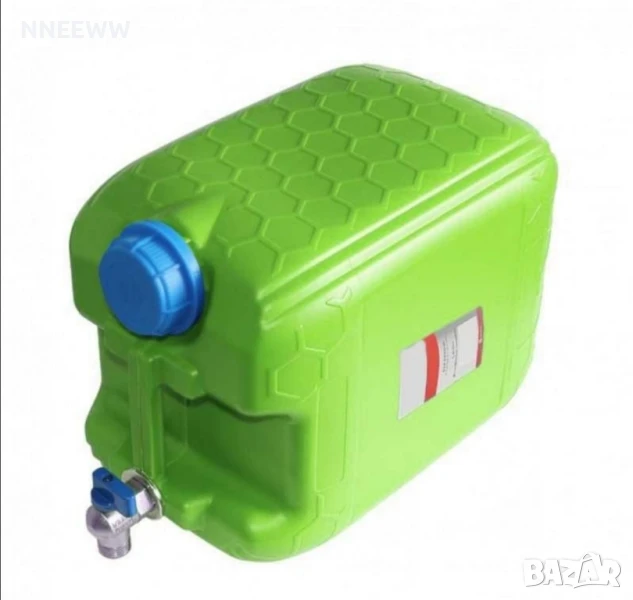 туба за вода с метално кранче 20л - зелена , снимка 1