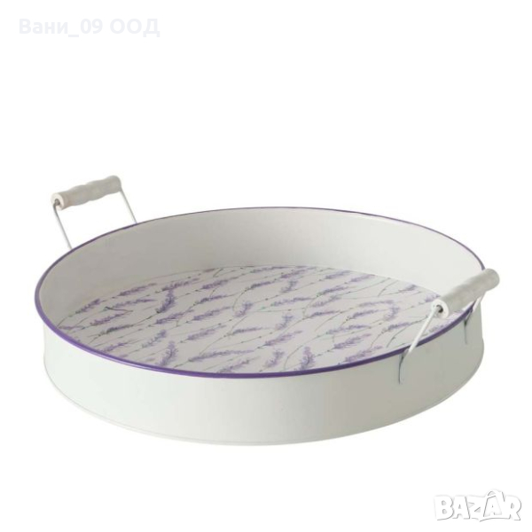 Кръгъл поднос "Лавандула", снимка 1