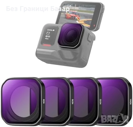 Нов Комплект 4 броя ND филтри Insta360 Ace Pro 2 – ND8 ND16 ND32 ND64, снимка 1