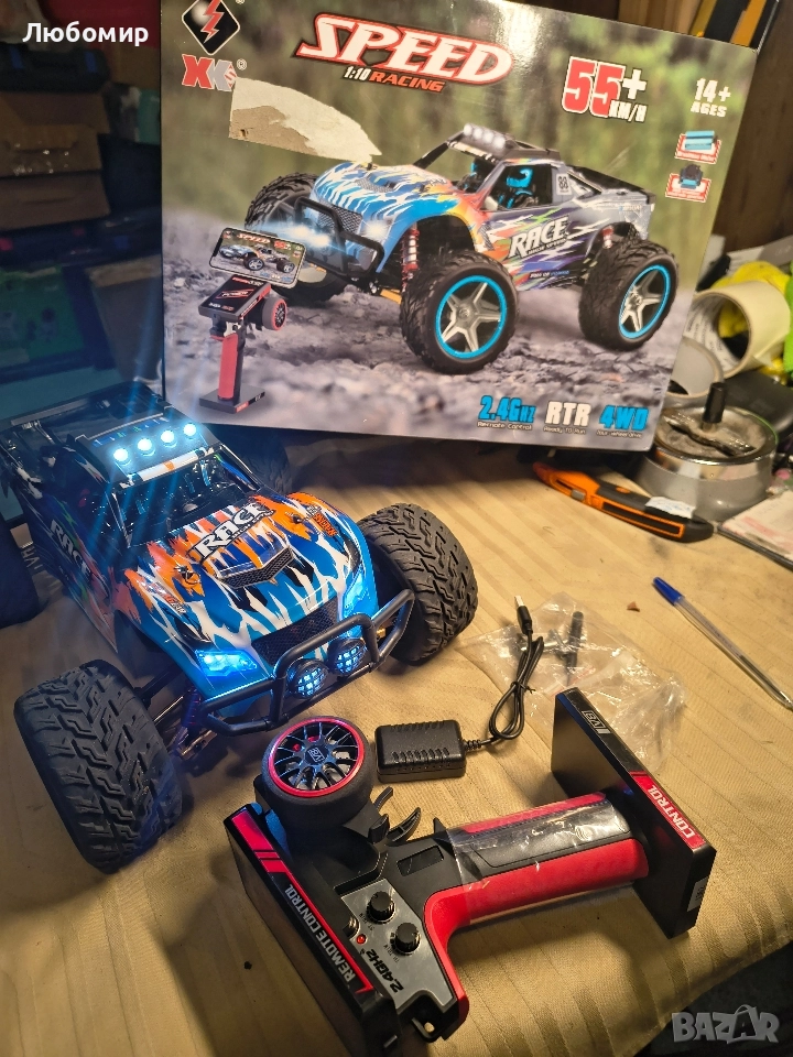 WLtoys 104019 1:10 2.4G Състезателна кола с дистанционно управление 55KM/H 4WD  , снимка 1