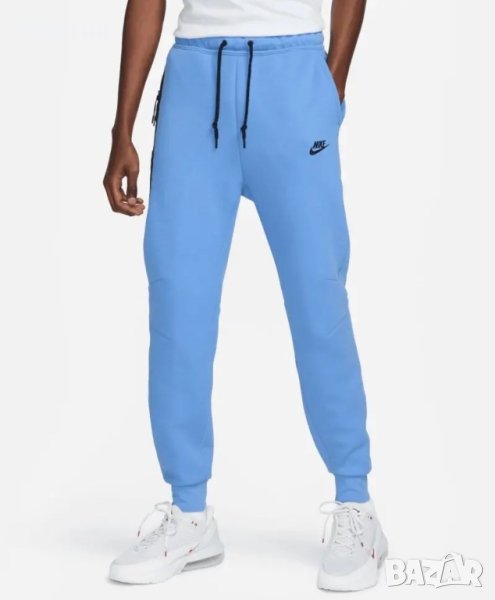 Мъжко долнище Nike Tech Fleece Polar Blue - размер S, снимка 1