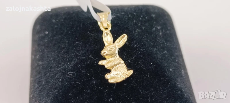 Нова Златна висулка зайче-0,80гр/14кр, снимка 1